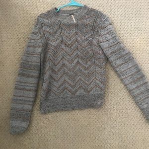 Free People Zig Zag Pullover Sweater